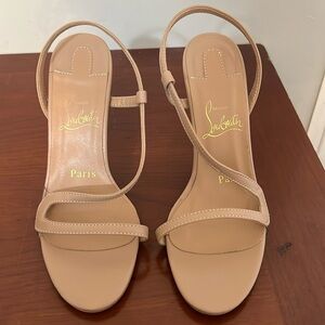 Nude high heel sandals